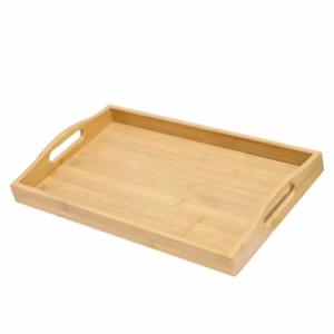 Khay tre hình chữ nhật có quai cầm ( 37 x 27 x 10 cm )